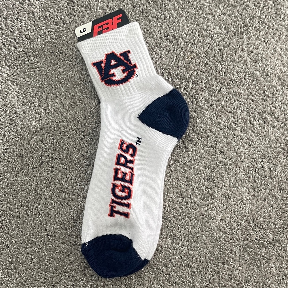 Auburn Tigers White and Blue Socks